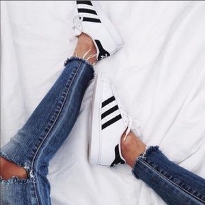 Adidas women’s superstar black and white sneakers
